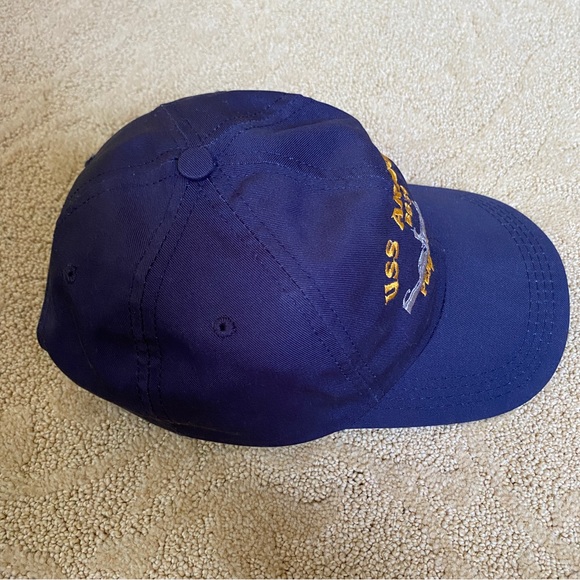 USS Arizona BB39 Pearl Harbor Hawaii Navy Blue Adjustable SnapBack Hat Made USA - Picture 6 of 10